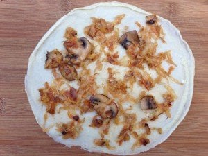 rolling mushroom crepes 