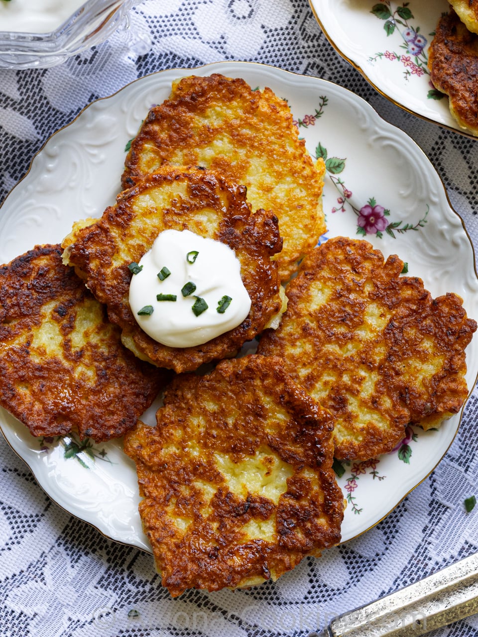 image of golden and crispy Ukrainian potato pancakes
