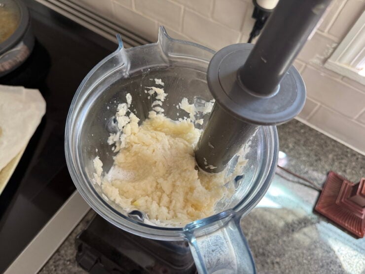 image of blended potatoes and onion for potato pancakes
