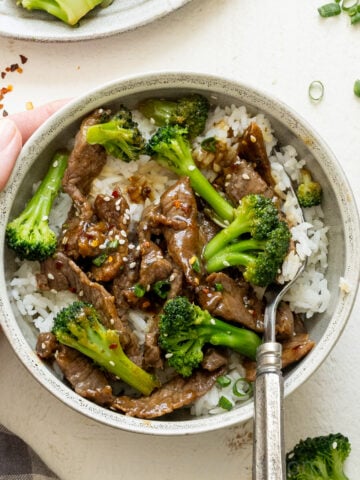 image of updated beef and broccoli recipe without soy sauce