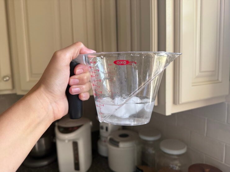 image of ice cold water for pie dough