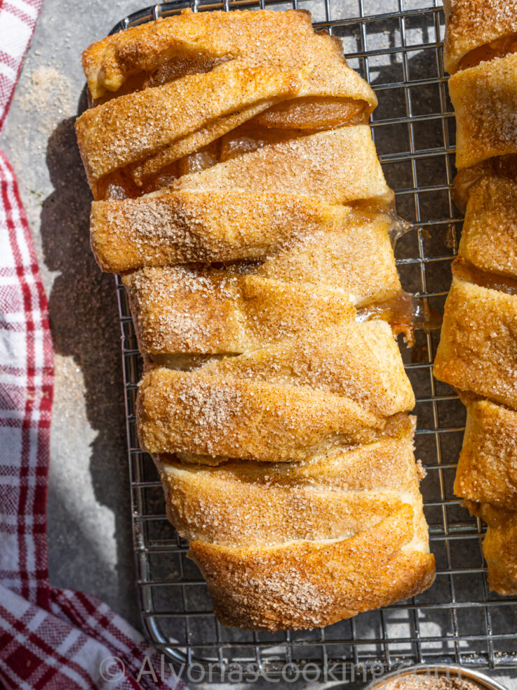braided apple hand pies with a crunchy cinnamon sugar crust