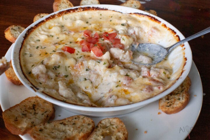 how to serve a hot shrimp dip