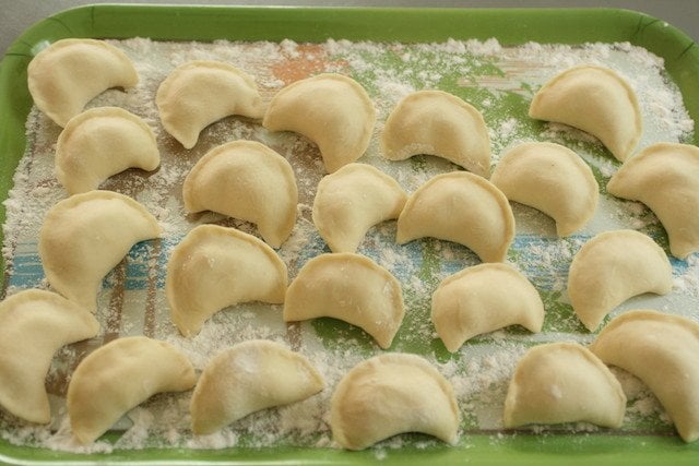 cheese filled Vareniki 