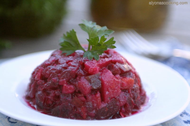 Vinegret salad (beet potato salad)