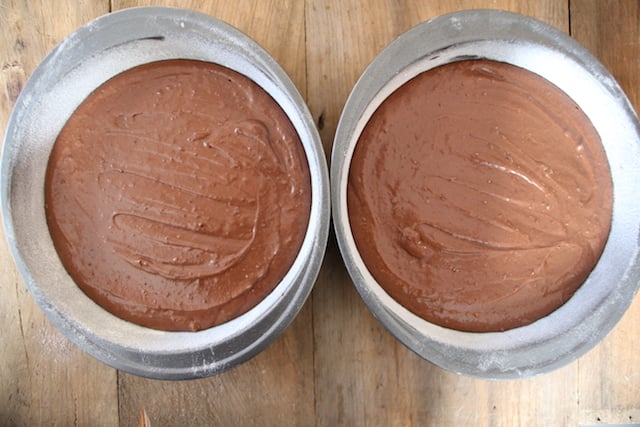 Baked cake layers