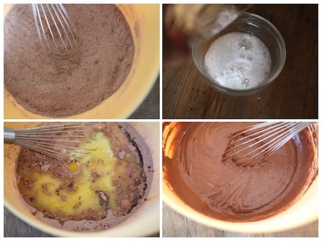 Mixing cake batter