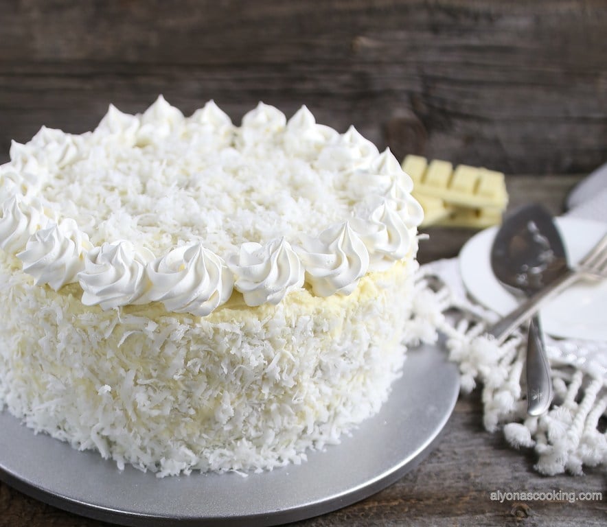 Chocolate Raffaello Cake - ready to serve