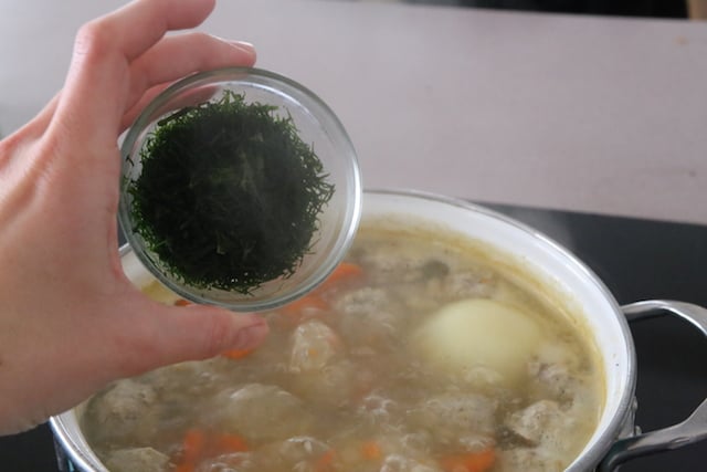 Step 8: Adding fresh dill