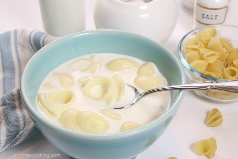 Pasta with Milk {Milk Soup}-image