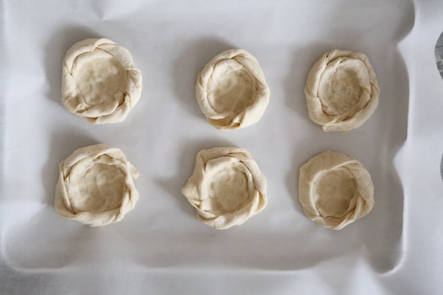 indented puff pastry for cream cheese filling indented puff pastry nests