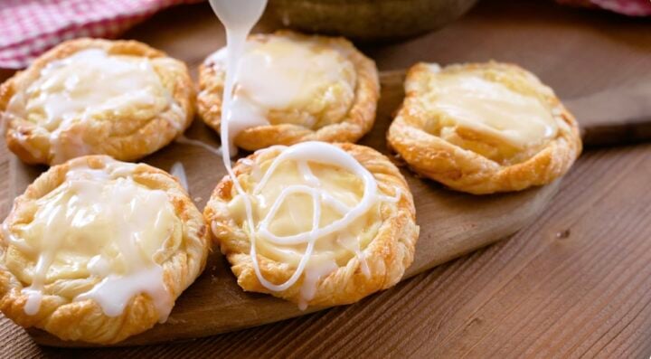drizzled cream cheese Danishes
