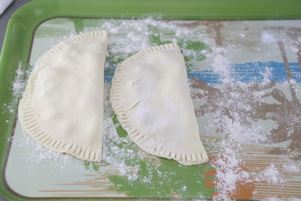 Tray of Unfried Chebureki
