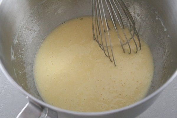 yeast and milk mixture for the poppy seed roll recipe