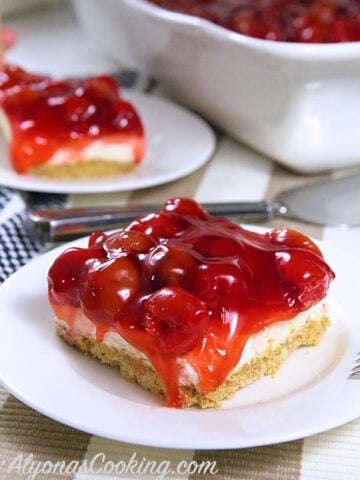 cherry,pretzel,cheesecake,dessert