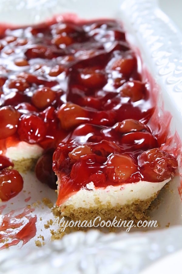 Cherry Pretzel Cheesecake Dessert Alyona's Cooking