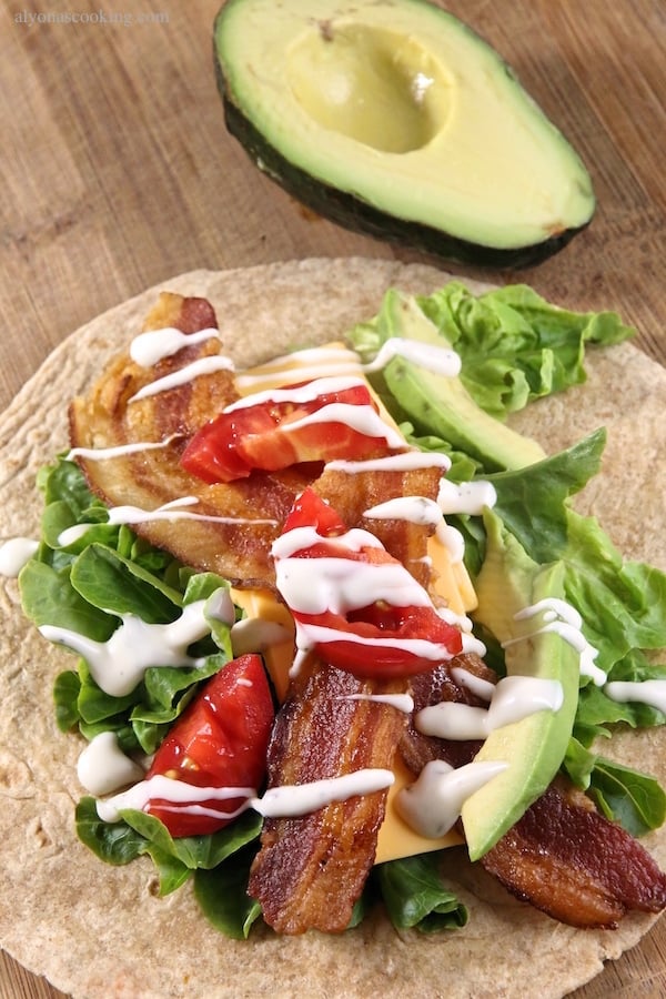 Avocado Bacon and Ranch Wraps (Avocado BLT Recipe) Alyona's Cooking