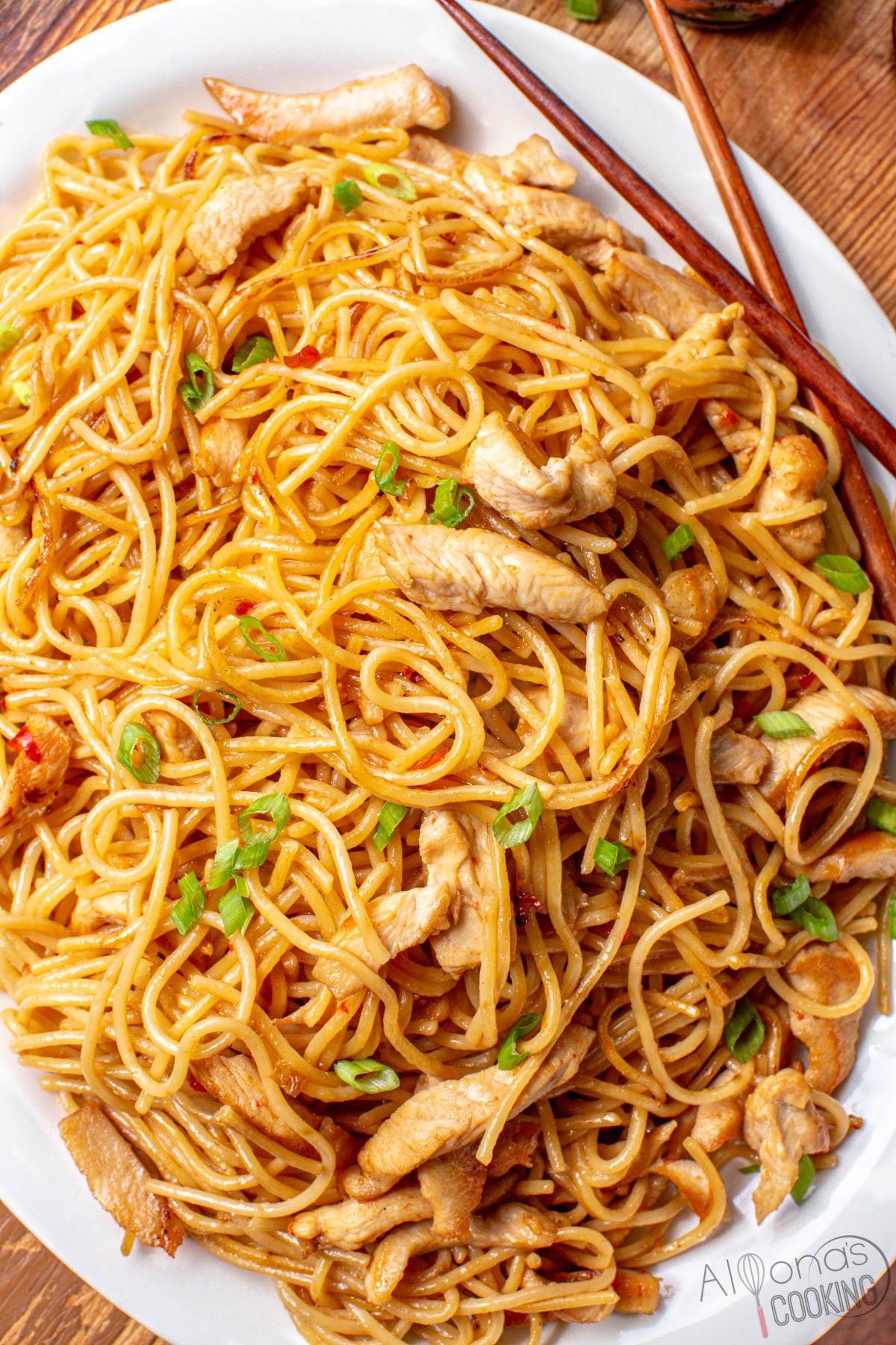 Stir-Fried Noodles With Chicken Recipe