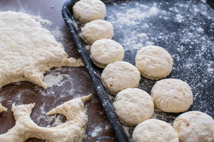 freezer biscuits on tray