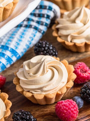 mini tarts shells baked in molds that resemble baskets