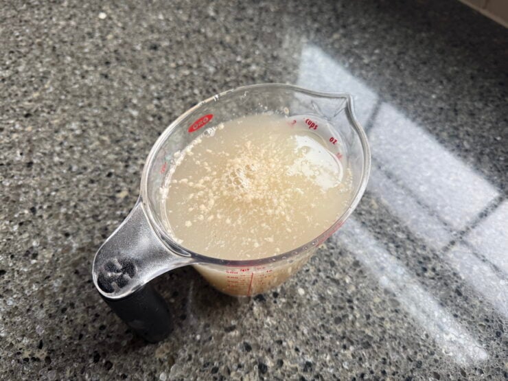 image of proofed yeast for breadsticks