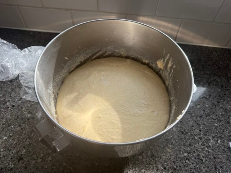 image of supple and soft risen breadsticks dough