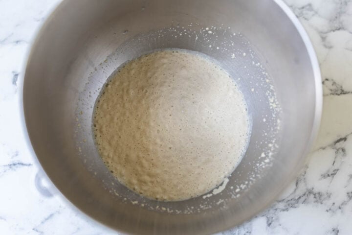 activating the dry yeast for Outback bread