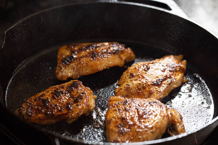 how to cook chicken breasts with seasoning in a cast-iron skillet for Monterey bbq chicken