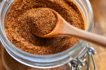 homemade taco seasoning mix in a storage container