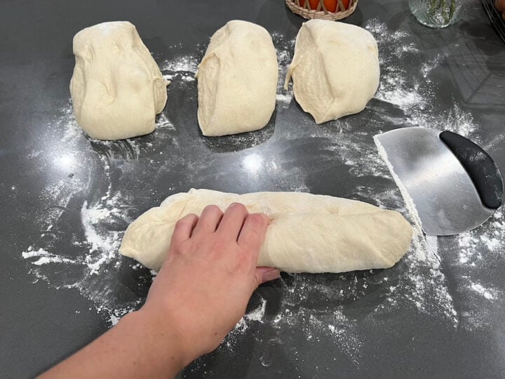 shaping French Bread