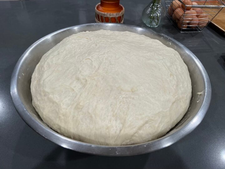 proofing and rising French bread dough