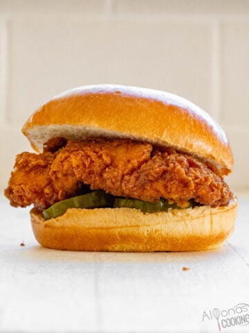 Chick Fil A Chicken Sandwich recipe with marinated chicken breasts then breaded in a seasoned flour and deep fried.
