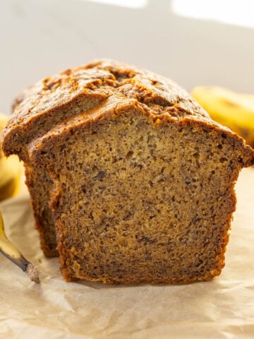 super moist banana bread with ripe bananas