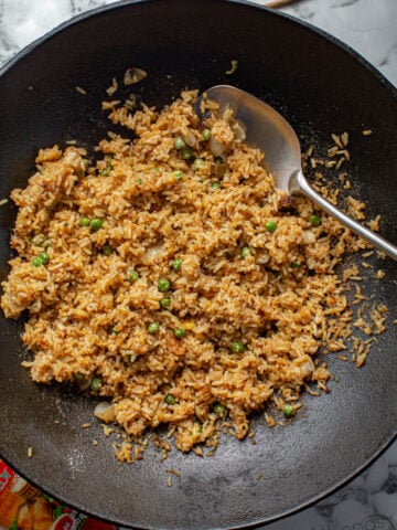 Fried Rice Recipe made in a Wok