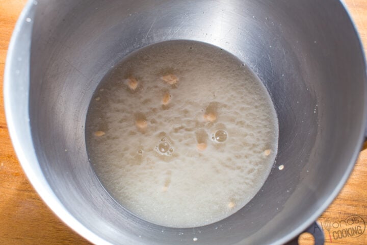 step one on how to make Dominos pizza dough