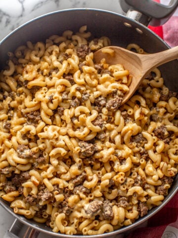 cheeseburger homemade hamburger helper made in skillet