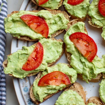 tomato avocado canapés