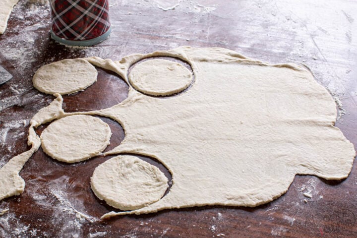 rolling out top of pie crust