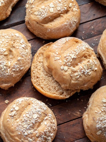whole wheat hamburger buns with multigrain oat topping like the Chick Fil A multigrain brioche bun