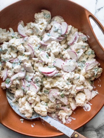 cauliflower salad with radish