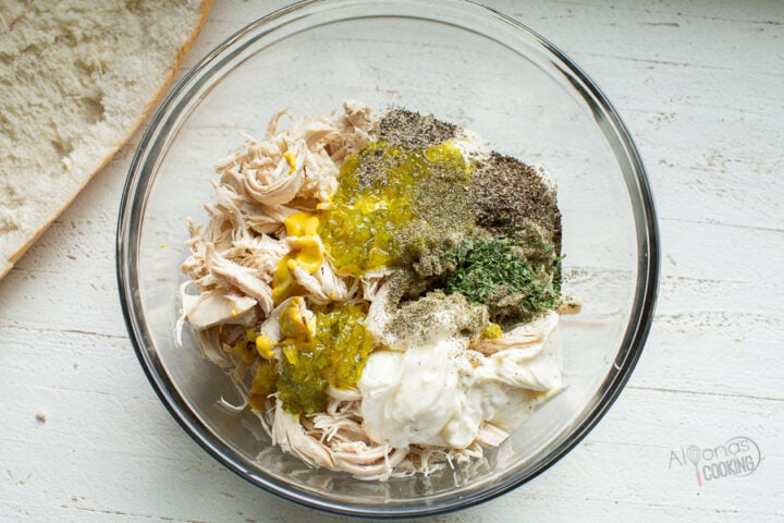 chicken salad filling for hot sandwiches