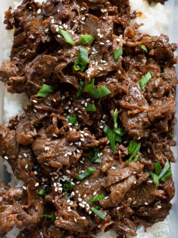 Korean beef Bulgogi over rice