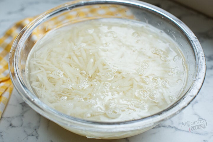 grated potatoes