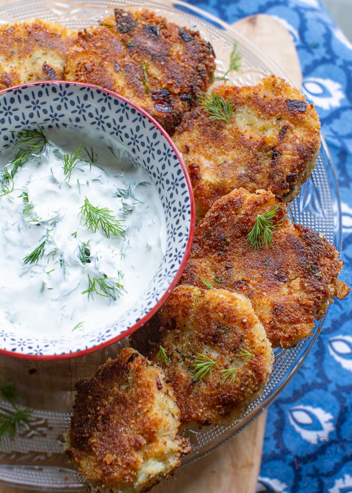 mashed and fried parsnips