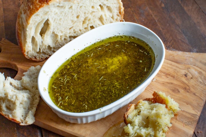 serving bread dipping oil