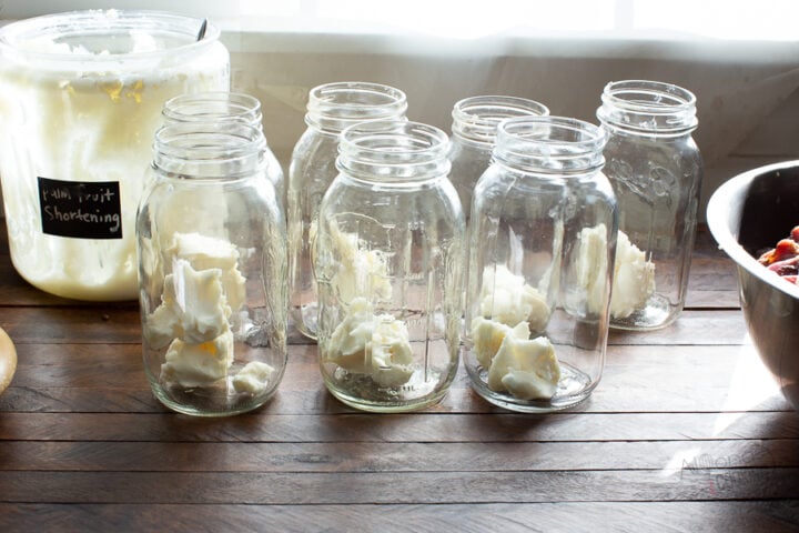 prepped jars for canning