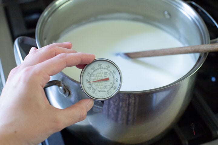 heating milk for Velveeta cheese