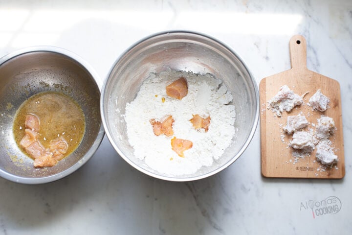 assembly for orange chicken