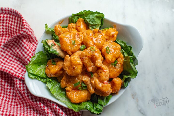 how to serve bang bang shrimp