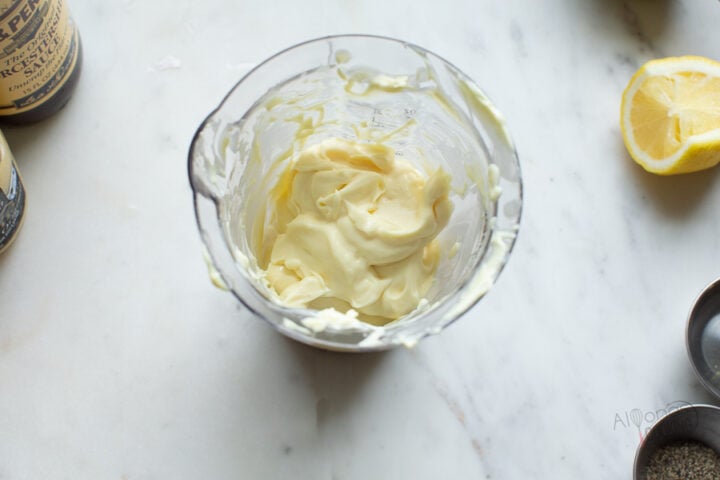 mayonnaise as the base to Caesars dressing